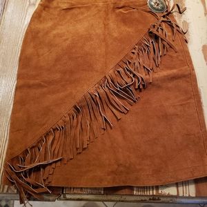 Women's leather western skirt, size 8 - never worn